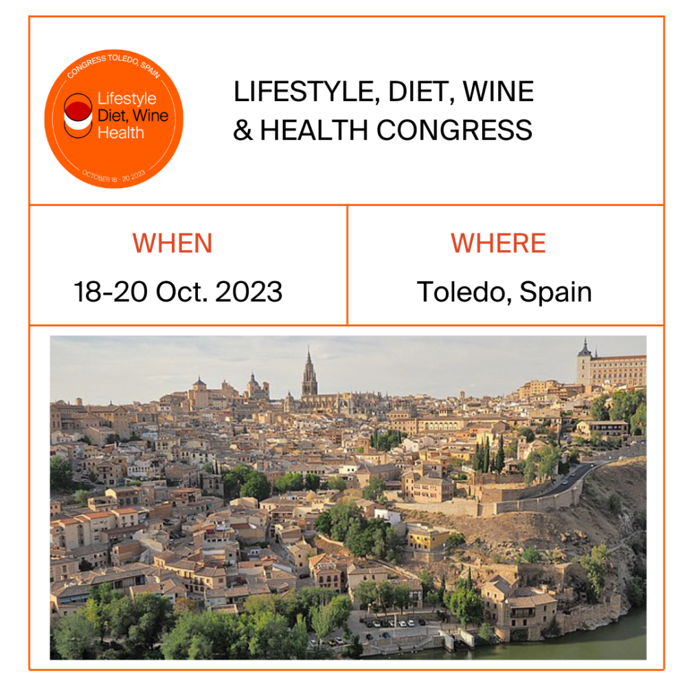 The Lifestyle, Diet, Wine, and Health Congress is in less than two months: register now and enjoy the early bird rate