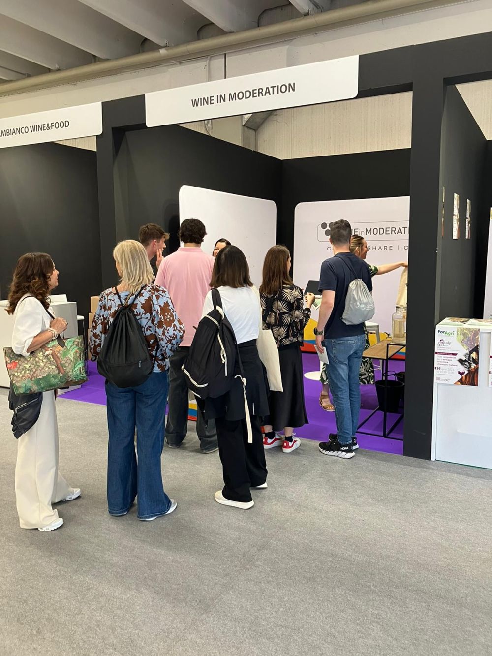 Wine in Moderation stand at Vinitaly for the second time in a row