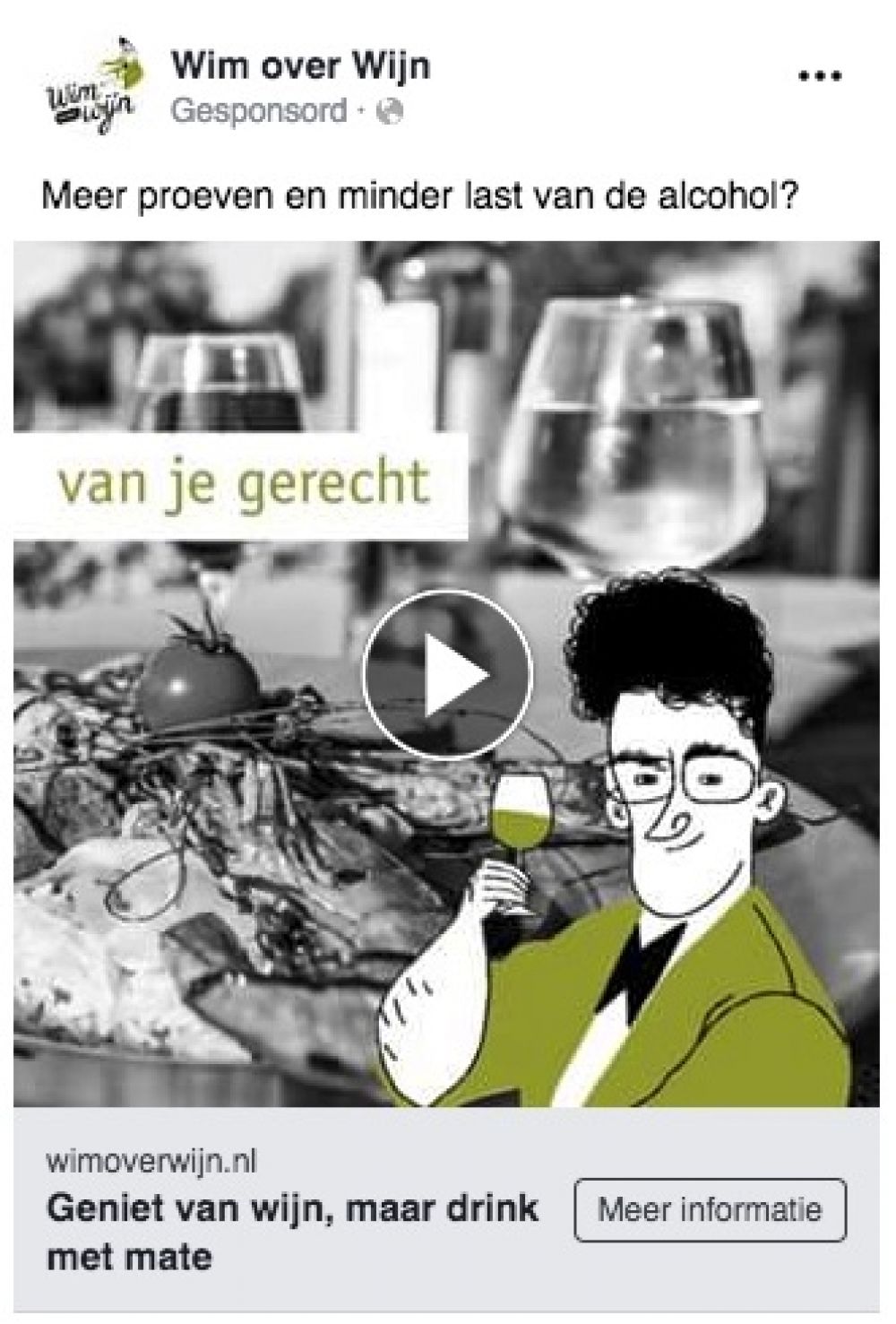 Online Wine in Moderation campaign for Wim